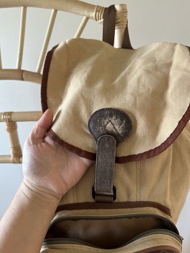 Vintage Nike Canvas Adjustable Shoulder Backpack Bag 80s 90s RARE - Picture 3 of 10