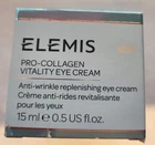 ELEMIS PRO COLLAGEN VITALITY EYE CREAM 15 ml 0.5 oz Genuine New!! exp 2028