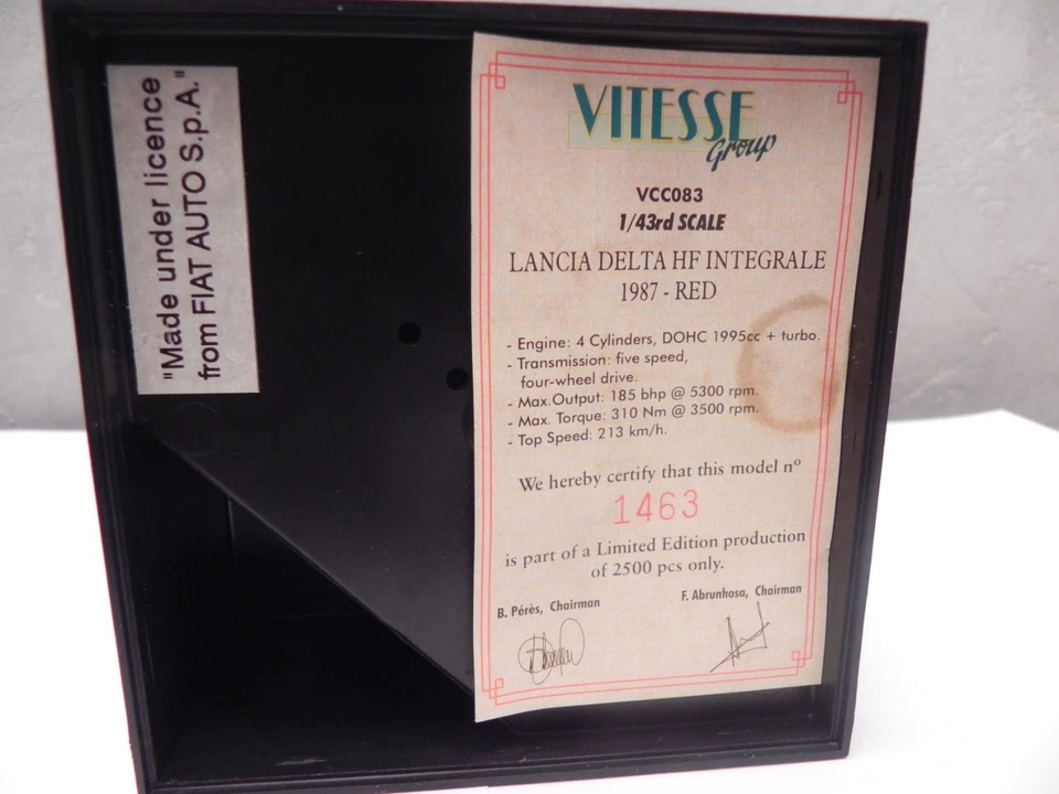 VITESSE France (Original) - LANCIA DELTA HF Intégrale 1987 en boîte  Réf. VCC083 - Photo 4/4
