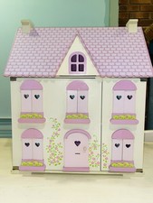 ELC Early Learning Centre Rosebud Cottage Wooden Dolls House with Accessories