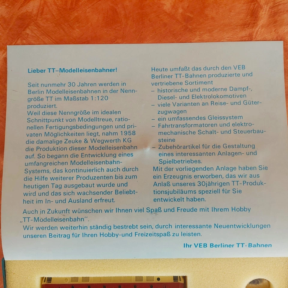 UNBESPIELT BTTB TT Zugset Deutsche Reichsbahn Lok Diesellok BR119 Germany DDR - Bild 4 von 4