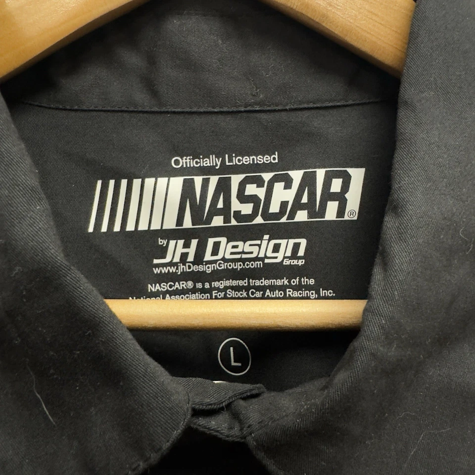 Camisa Nascar JH Diseñador Kyle Busch NUEVA Para Hombres M & M Racing Pit Crew Botón a Presión L Foto 4 de 4