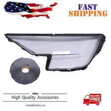 Headlight Lens Cover Shell+Glue For Audi Q8 SQ8 2019-2023 Left Driver Side