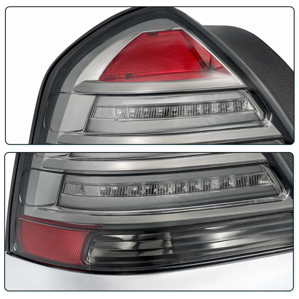 For 1998-2011 Ford Crown Victoria LED Smoked Outer Tail Lights Rear Lamps Pair - Image 4 of 4