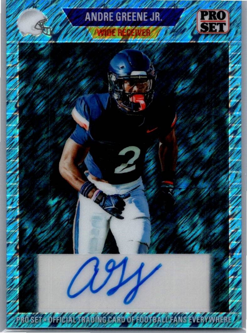 2024 Leaf Collective #89A-AGJ Andre Greene Jr. 1989 Pro Set Auto Shimmer Blue/20