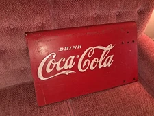 Vintage 1950's Coca-Cola Cooler Panel 26 3/4 X 16 1/4 2 Inches
