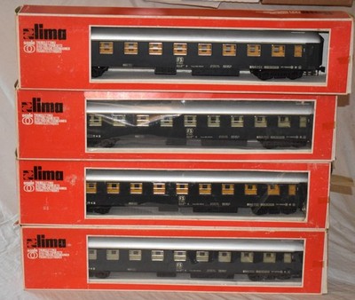 Set of 4 Lima Models FS Ferrovie dello Stato Passenger Cars - O Scale in Boxes