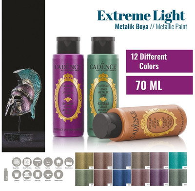 Cadence Extreme Light Metallic Acrylfarbe   Für strahlende Effekte 70ML