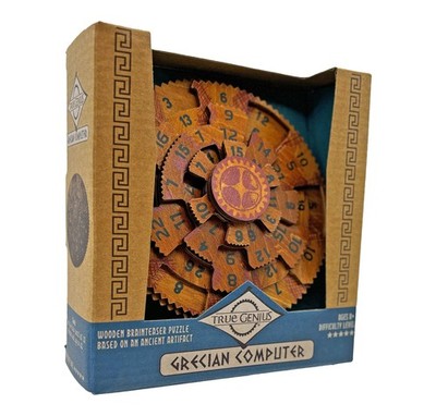 The Happy Puzzle Company   True Genius Grecian Computer   Wood Brain Teaser Puzz