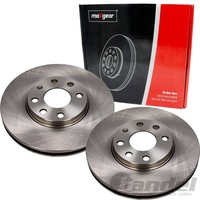 2X Maxgear Bremsschebeiben 256Mm BelÜFtet Vorne Passend FÜR Chevrolet Corsa