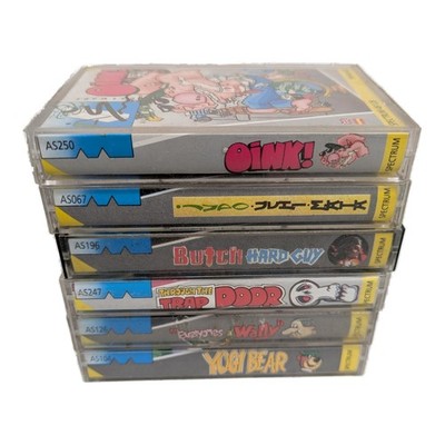 Judo Oink Trapdoor Yogi Bear ZX Spectrum Cassette Games x6 gebraucht gut
