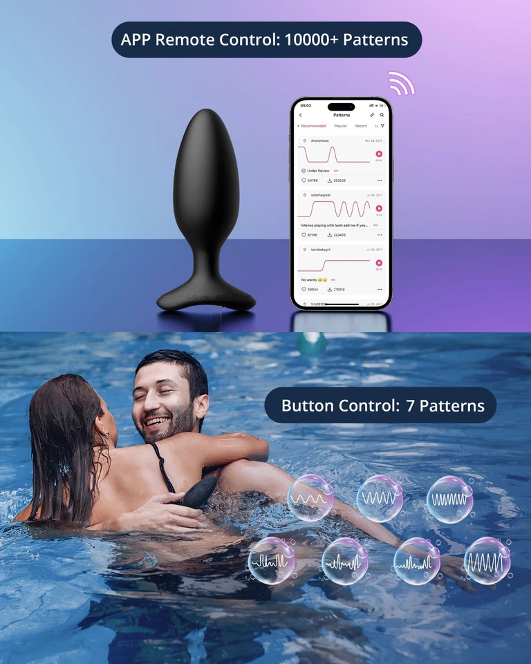 LOVENSE Hush 2 Butt Plug Vibrador Anal 1.75" Anal Plug Juguetes Sexuales + Lubricante LOVENSE Foto 3 de 4