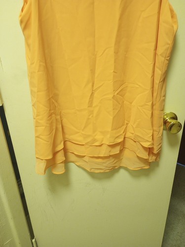 Est 2946 Peach Colored Sheer Layered Sleeveless Top BNWT Size Large - Picture 3 of 13