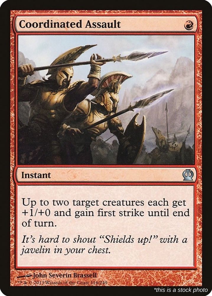 Coordinated Assault (THS 116), Normal, Theros, MTG