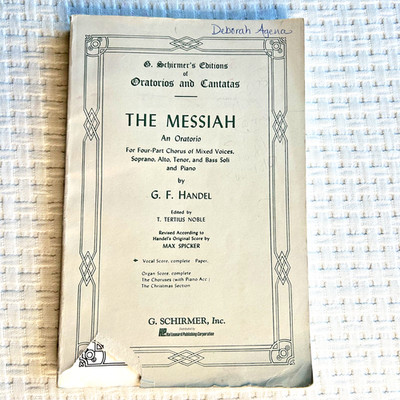 G.F. HANDEL: THE MESSIAH Choral Book/Songbook~G Schirmer~SATB~Oratorio~Choral