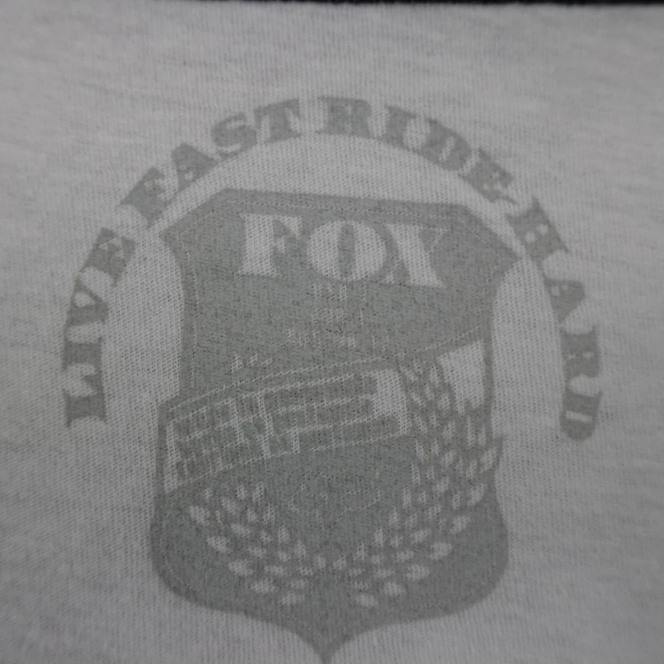 Camisa Fox Racing Mujer L Blanca Gráfica Motociclista Motocicleta BMX Motocross Y2K Foto 3 de 4