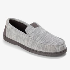 dluxe by dearfoams Men Brickham Loafer Slippers - Gray XL