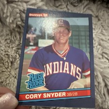 Donruss 1986 Cory Snyder #29 Cleveland Guardians Rated Rookie Baseball Card. rookie card picture