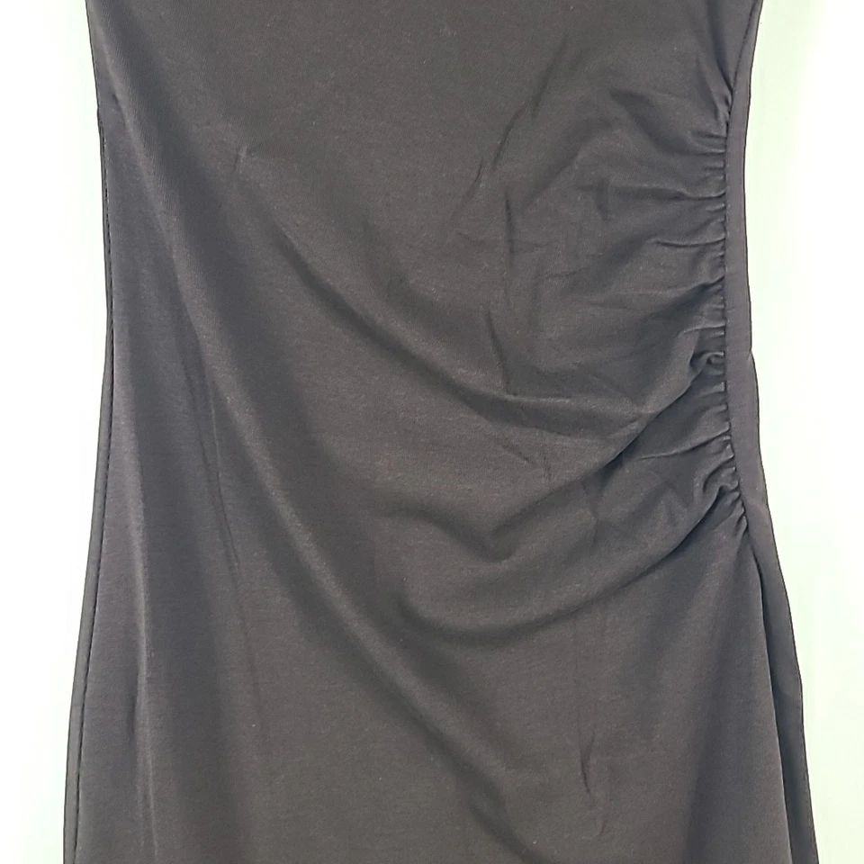 Nuevo con etiquetas Vestido para mujer Mango MNG marrón cuello alto sin mangas talla XS Foto 3 de 4