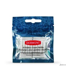 Derwent Battery Operated Eraser Refills 25mm Pack Of 30 For Artists