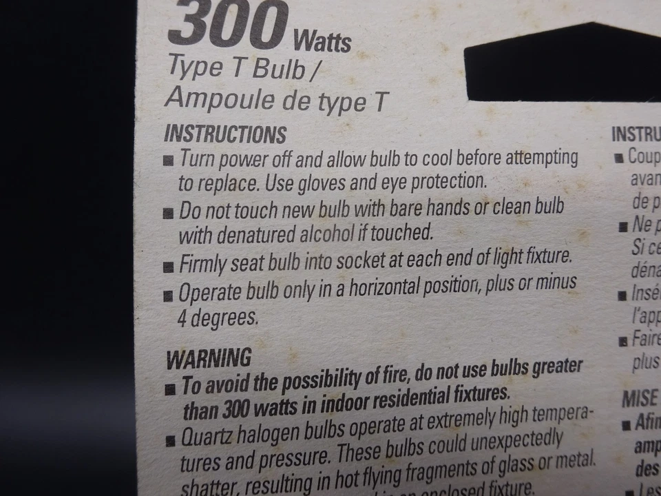 General Electric 118mm approx 6.5" Halogen Lamp 300W 120V Bulb Type T Double End - Image 3 of 3