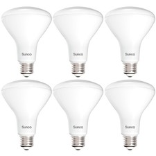Sunco 6 Pack BR30 Light Bulb Recessed Can Light Bulbs, Indoor Flood Light Bul...