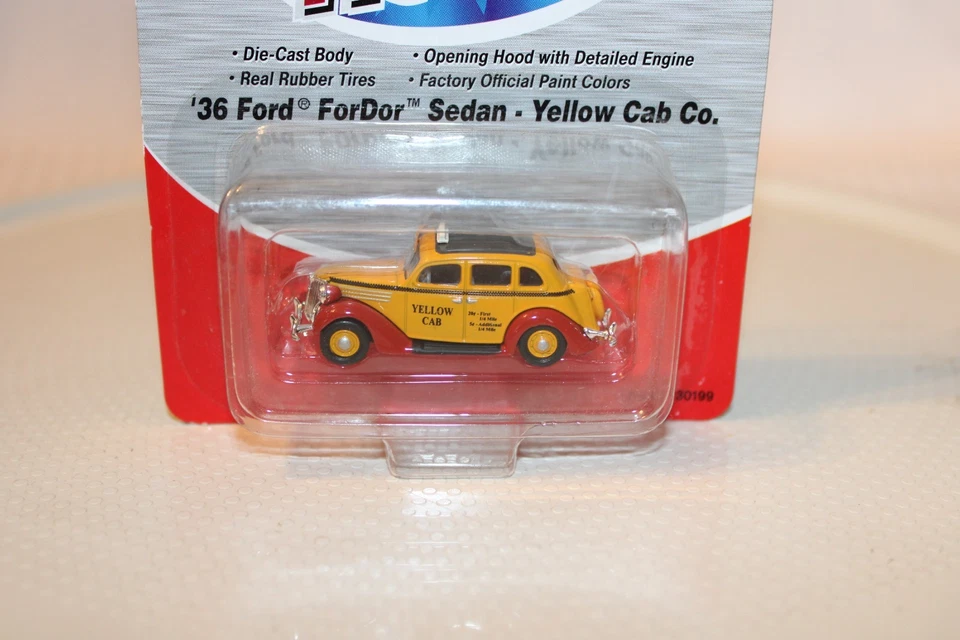 HO Scale Mini Metals, 1936 Ford ForDor Sedan Taxi, Yellow Cab Company, #30199 - Image 3 of 3
