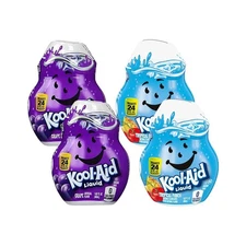 Kool Aid Flavor Variety, Tropical Punch + Grape, 1.62 Fl Oz Pack of 4 Drink Mix