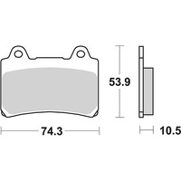 Set BeläGe Bremse Sbs 590DCC Yamaha 250 Fzr 87/ 87