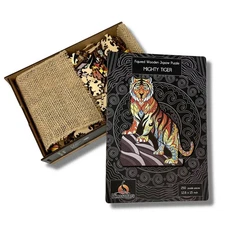 250-Piece Tiger Wooden Jigsaw: Unique Gift for Puzzle Lovers, Family & Adult Fun
