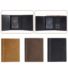 Slim Trifold Wallet Minimalist Front Pocket Purse for Men Card Slots  ID Window