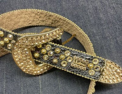 BB Simon Black Gold Belt 36