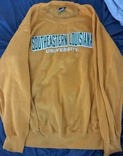 Vintage MV Sport Southeastern Louisiana University Gold Crewneck Sweatshirt 0206