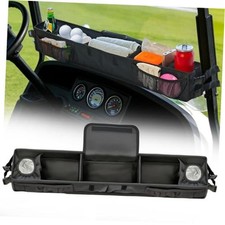 Front Storage Basket for Golf Carts - No-Drill Organizer Tray with Cooling