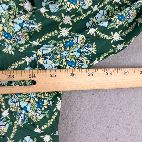 Talbots Shirt Damen 3X grün geblümt Baumwolle Knopfleiste 3/4 Ärmel leicht - Bild 6 von 9