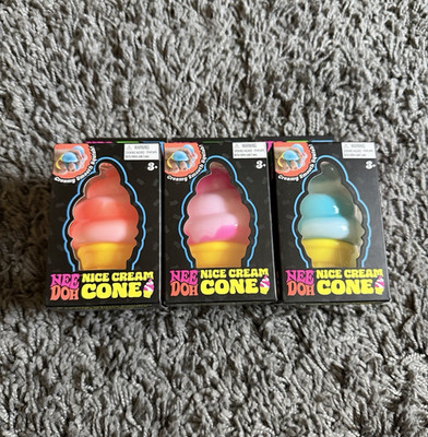 NeeDoh NICE CREAM CONE Swirl Squishy Toy Stress Ball US SELLER | SELECT COLOR