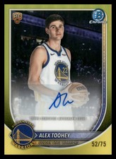 2025-2026 Bowman Basketball #BCA-AO Alex Toohey True Yellow Auto /75 Refractor