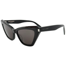 Saint Laurent SL466 Womens Plastic Sunglass 001 Black 54-17 Italy w Case