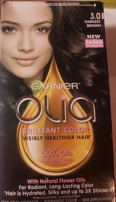 Garnier Olia Oil-Powered Permanent Hair Color - Ammonia Free #3.0 Darkest Brown
