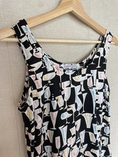 Vintage 90s Mid Mod Cocktail Retro Tank Weekend Traffic Fun Funky Tunic Top Sz M