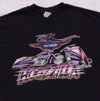vintage 90s HARLEY DAVIDSON HOGZZILLA T-Shirt LARGE biker