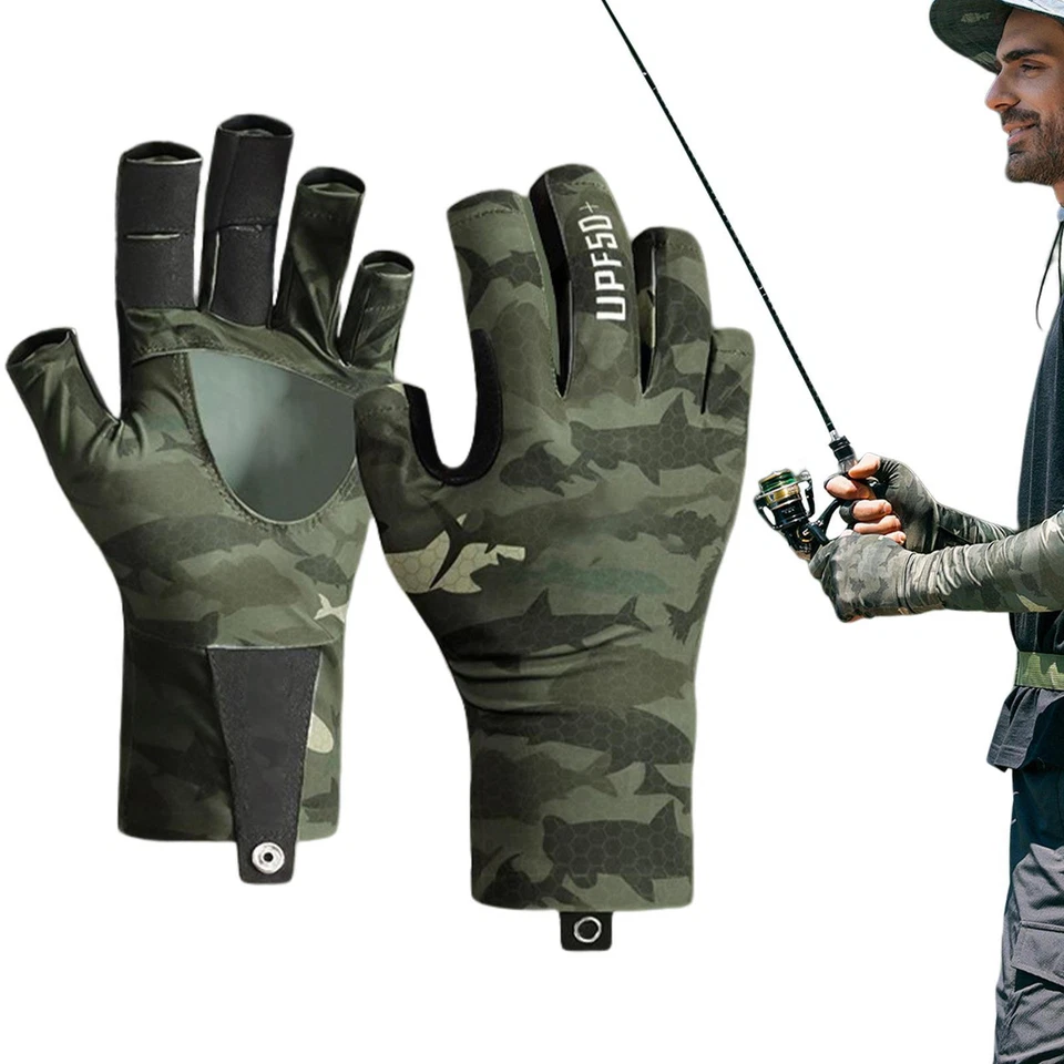 Fishing Half Finger Gloves | Breathable Cycling Gloves | UV Protection Men Women - Image 2 of 4