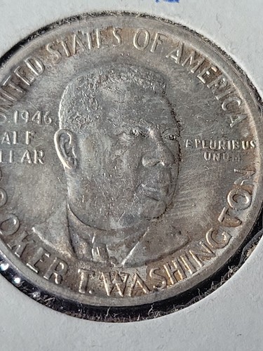 1946-P BOOKER T WASHINGTON Commemorative Half Dollar Ungraded UNC - Picture 10 of 11