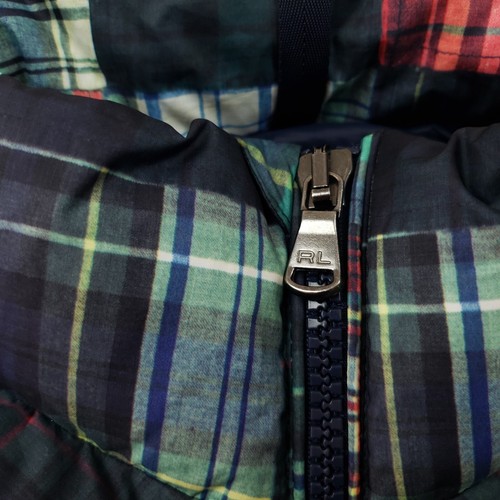 Chaleco de plumón Polo Ralph Lauren mediano para hombre a cuadros calentador de cuerpo chaleco acolchado - Imagen 3 de 19