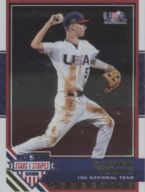 2017 Panini USA Baseball Stars & Stripes Longevity - Carter Young #48 - 1 of 1