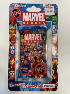 NEW 2006 Marvel Heros Series 1 Pack of POG Stack'em and Slam'em Pogs NIP