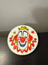 Vintage 1950s Tin Litho Clown Noise Maker Ratchet Toy US Metal Toy Co USA