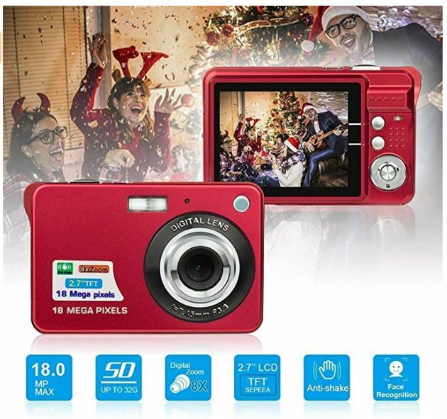 18 megapixel high-Definition Ordinary Digital Camera, 2.7-inch TFT