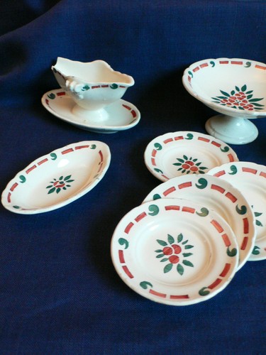 DINETTE ANCIENNE - FAÏENCE FINE CREIL/CHOISY - ART DÉCO VERS 1920 -19 pièces - Imagen 4 de 12
