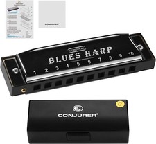 10Hole Blues Diatonic Harmonica Key C Diatonic Blues Harp Mouth Organ CONJURER